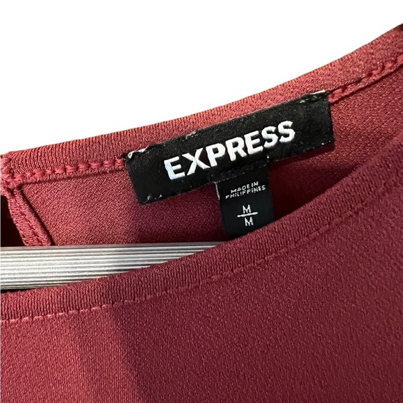 🟠Express Short Puff Sleeve Tee Mauve Medium - Picture 3 of 8